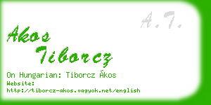 akos tiborcz business card