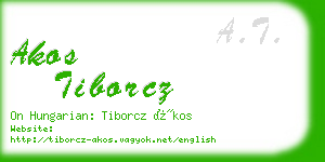 akos tiborcz business card